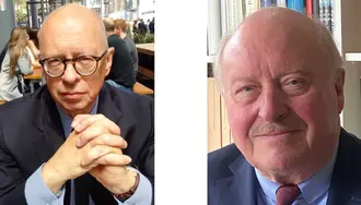 Portraits: Hugo Bergham, Dr. Konrad Adenauer (re.)